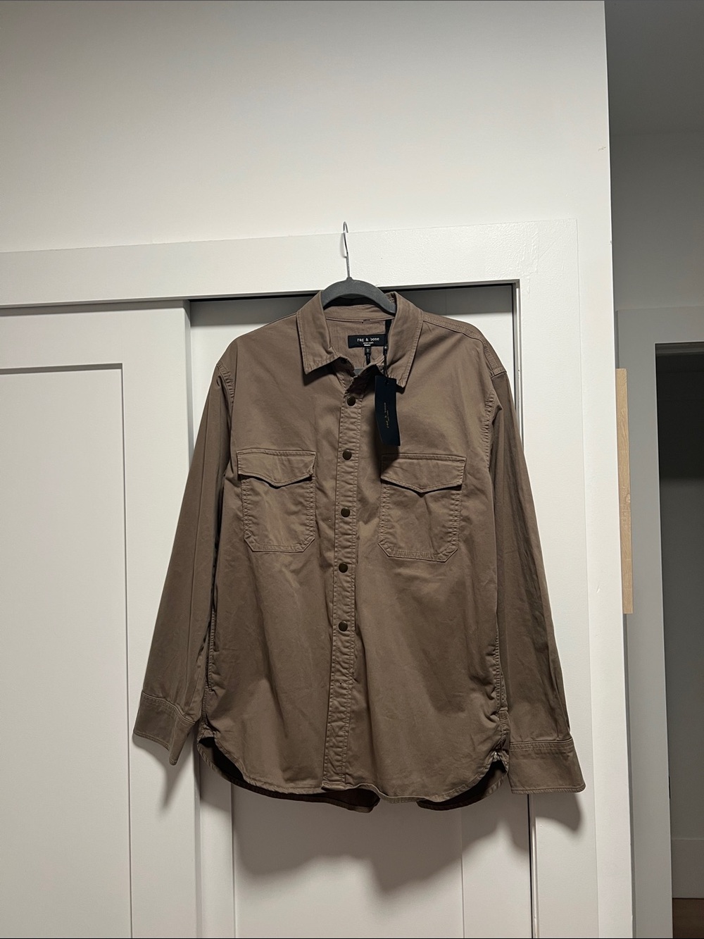 rag & bone Taupe Utility Shirt Jacket